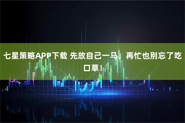 七星策略APP下载 先放自己一马，再忙也别忘了吃口草！